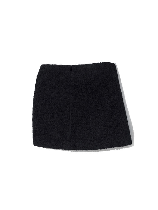 Holiday tweed mini skirt_black
