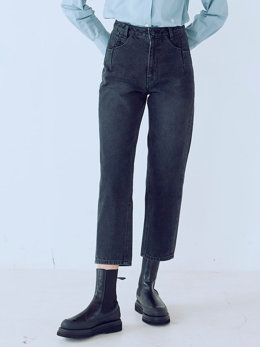 Signature Slim Beggy Fit Denim Pants  Dark Grey (KE3121M534)