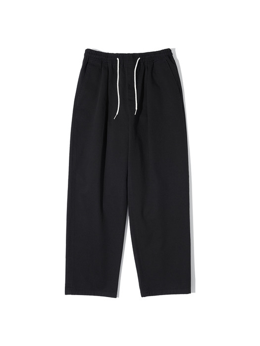 P10001 One tuck tapered pants_Black