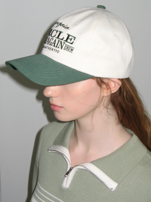 [단독]CIRCLE COLOR BLOCK CAP (VINTAGE GREEN)