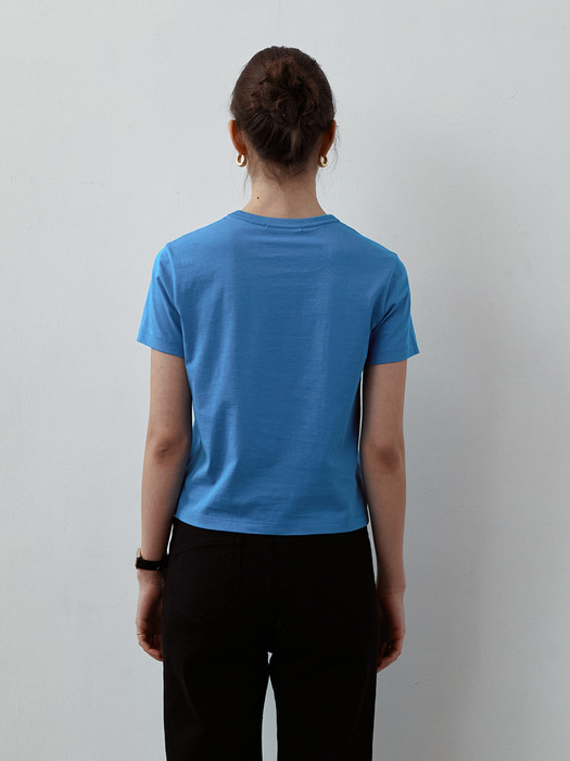 Basic fit organic T-shirts [BLUE]