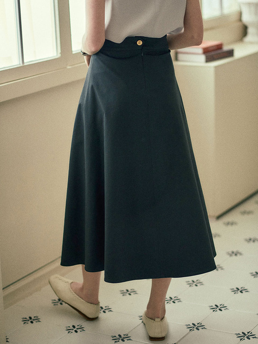 Maxi Flare Pintuck Skirt_2color