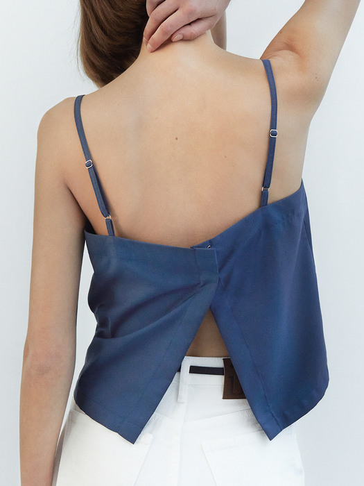 Back open sleeveless / Dark blue