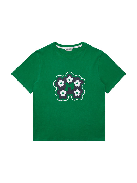 MET signature flower t-shirt green