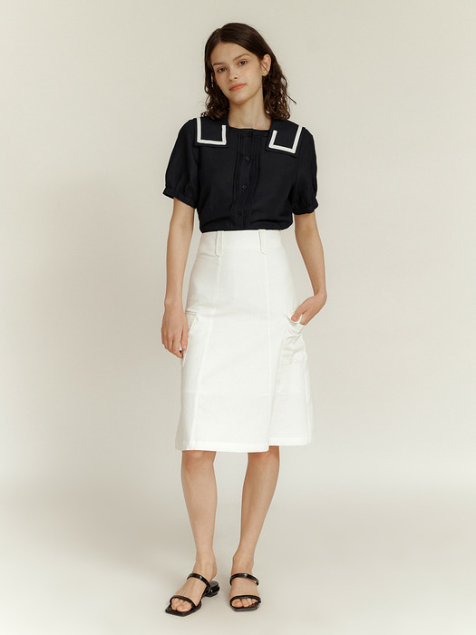 3.88 Cotton cargo skirt (2colors)