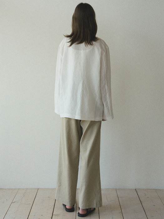 Marcel Linen Jacket (Ivory)