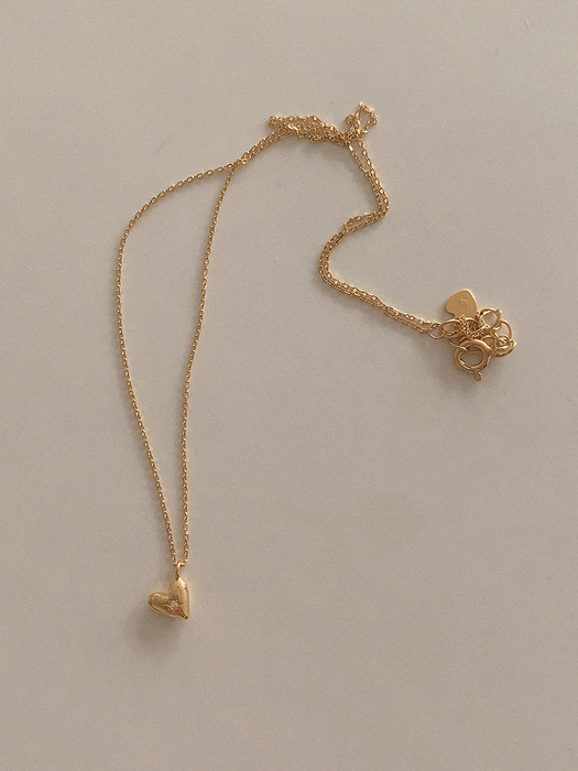 silver925 mini heart necklace (2color)