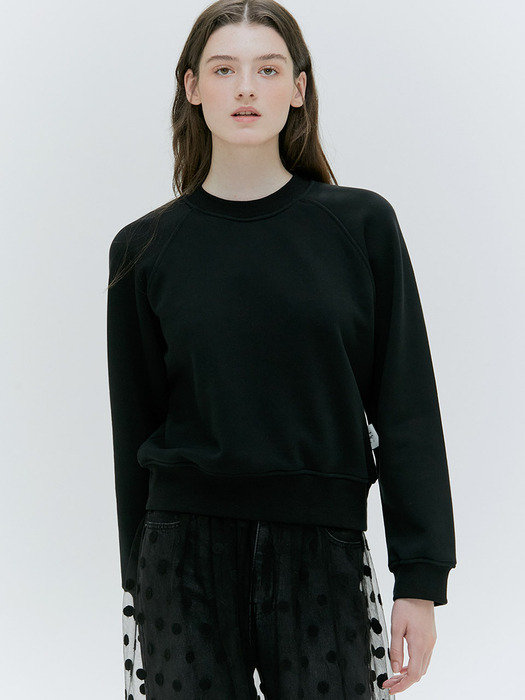 AVEC HACIE RAGLAN SWEATSHIRT [BLACK]