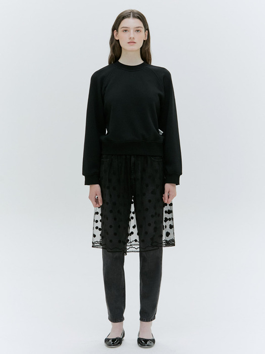 AVEC HACIE RAGLAN SWEATSHIRT [BLACK]