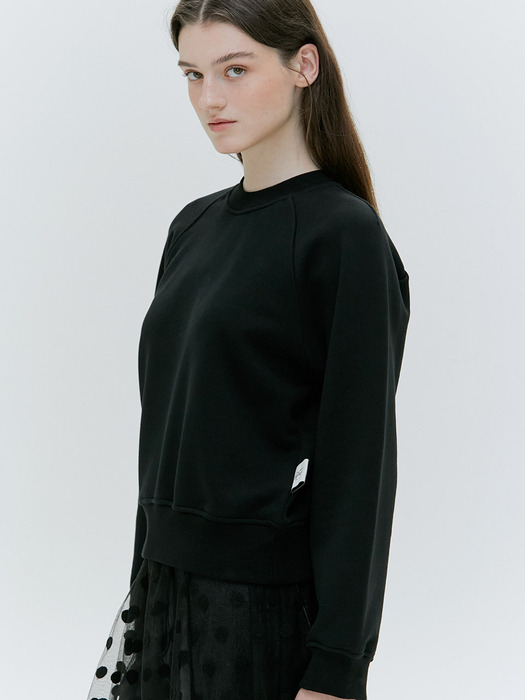 AVEC HACIE RAGLAN SWEATSHIRT [BLACK]