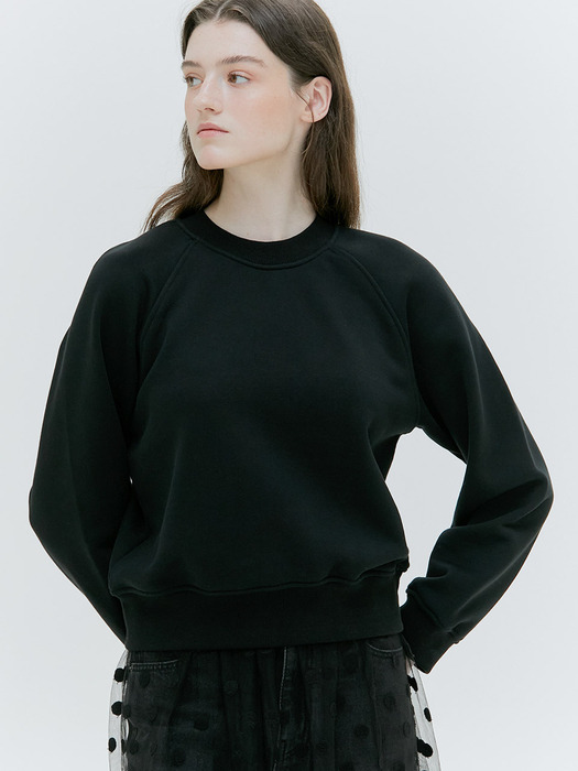 AVEC HACIE RAGLAN SWEATSHIRT [BLACK]