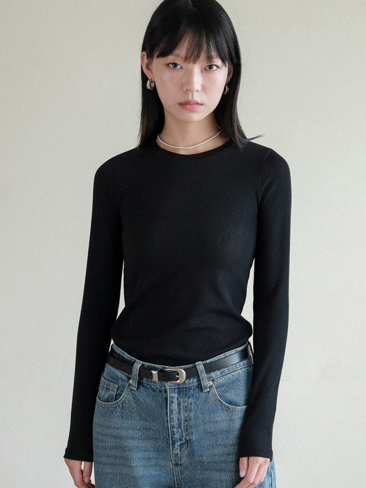 Lossy  Layered long-sleeved T-shirt_black