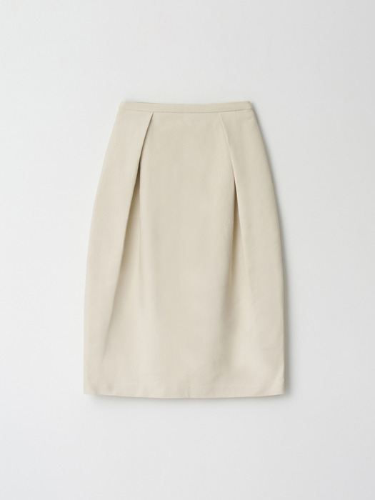 MID-WEIGHT ROUNDED MIDI SKIRT