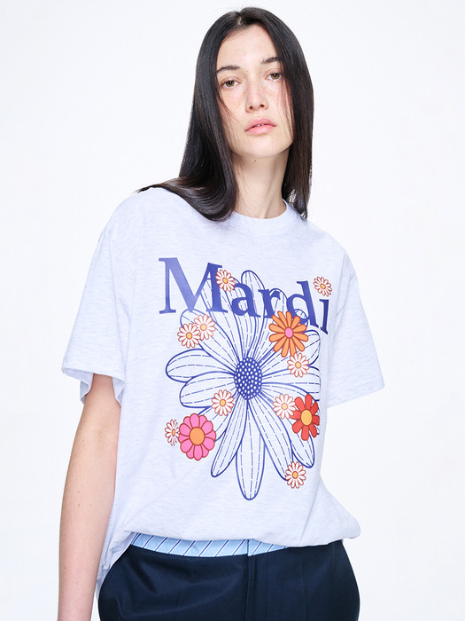 TSHIRT FLOWERMARDI BLOSSOM_HEATHER NAVY