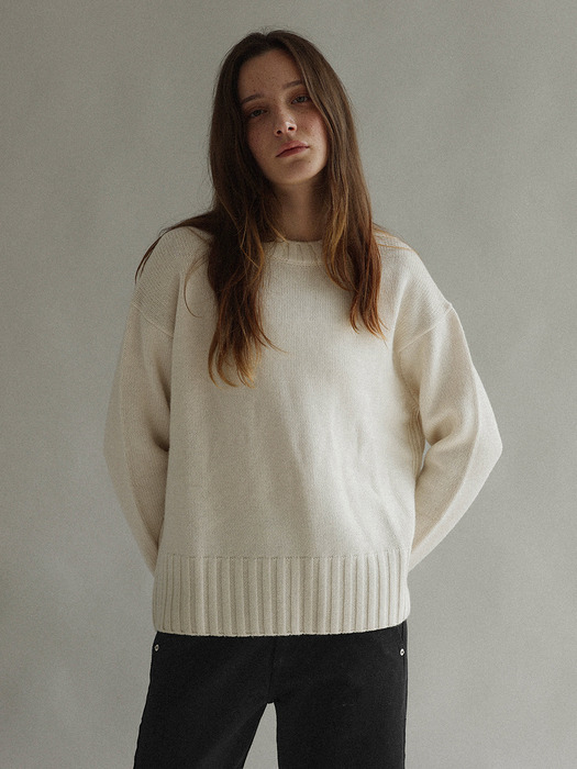 Lein pure wool knit_ivory