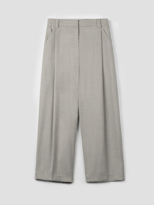 One Tuck Pocket Wool Pant (gray)