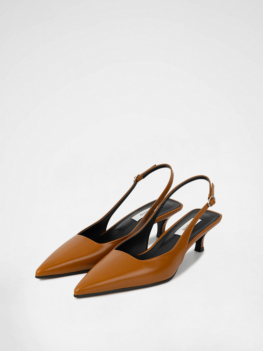 CURVED SLINGBACKS / CAMEL