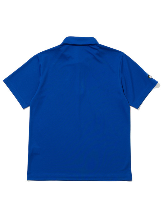 투에니더그 자수 카라 반팔 티셔츠 [BLUE]