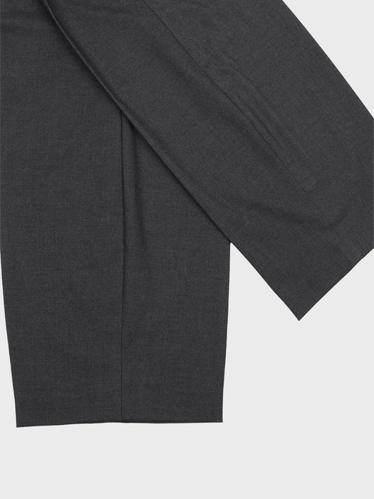 SEMI WIDE BOOTS CUT SLACKS_CHARCOAL