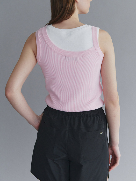 Asymmetric Sleeveless Knit Top SK4MP768_2color