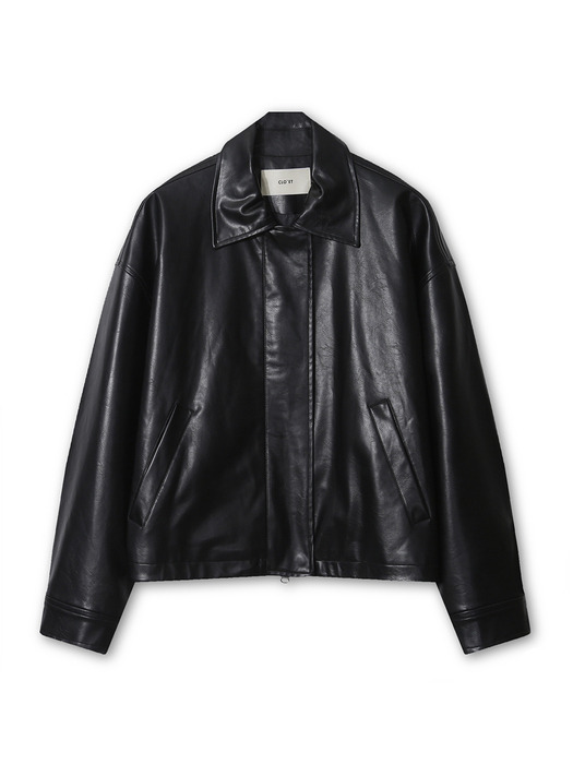 Leather  Blouson Jacket