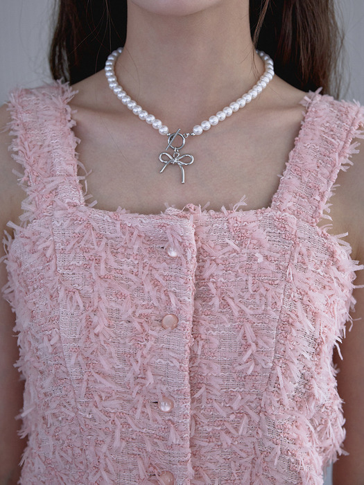 Tweed Sleeveless [Pink]