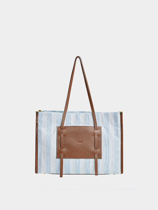 SQUARE CANVAS BAG, STRIPE