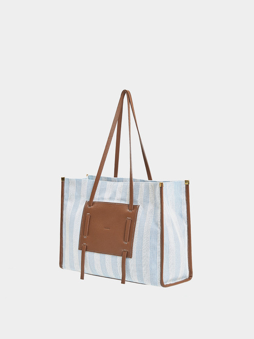 SQUARE CANVAS BAG, STRIPE