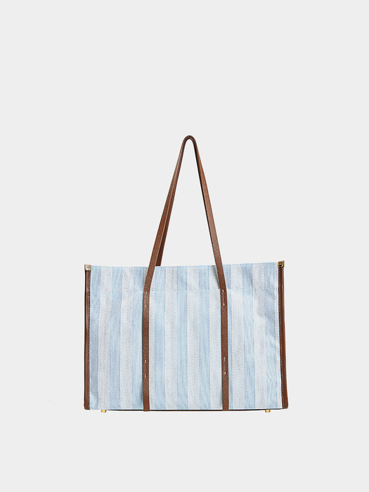 SQUARE CANVAS BAG, STRIPE