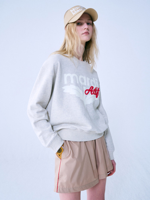 SWEATSHIRT ACTIF BLOOMMARDI_OATMEAL RED