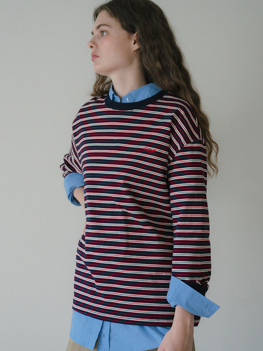 U Stripe Boxy Tshirt_3colors