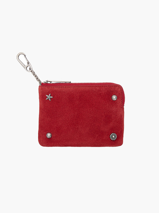 STUD ZIPPER WALLET_2colors