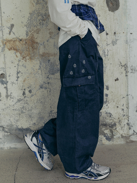 The KYOTO Cargo Pants Navy_F243PT01