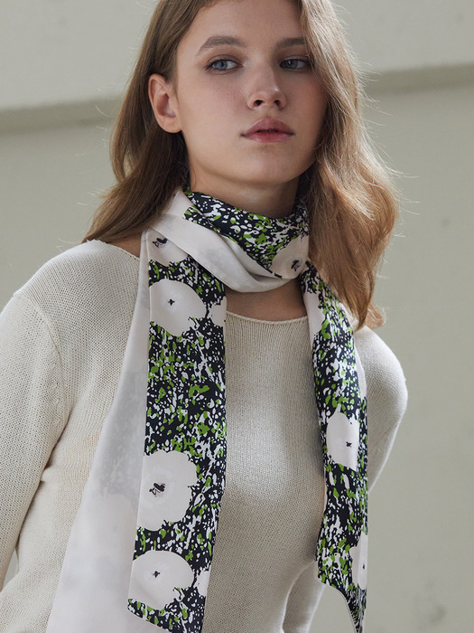 Garden of universe Long Petit Twill Scarf [PMLTS-1411]