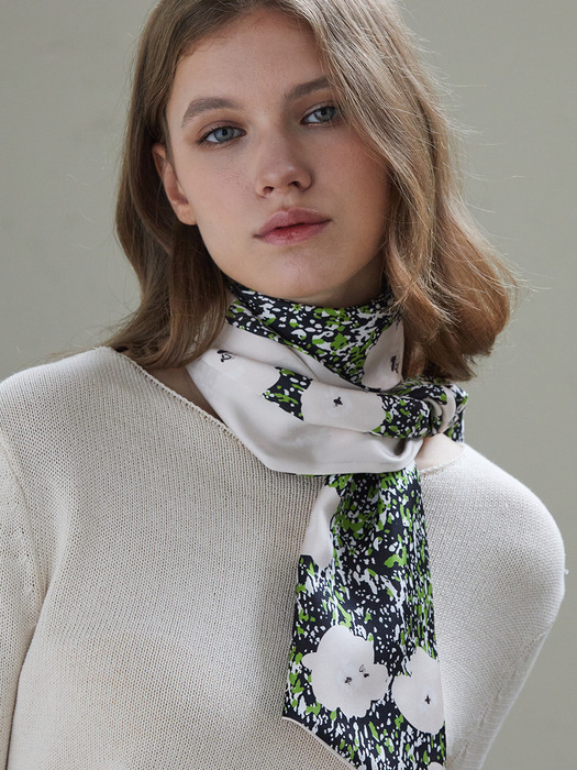 Garden of universe Long Petit Twill Scarf [PMLTS-1411]