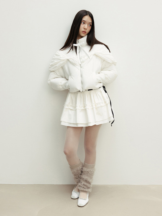 RIBBON PUFFER JACKET_TT4W001IV