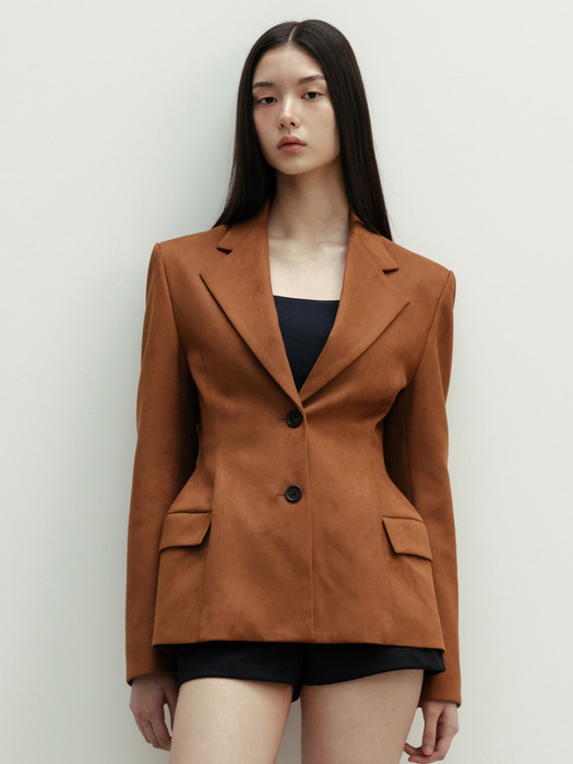 SUEDE TAILORED JACKET_TT4W008BR