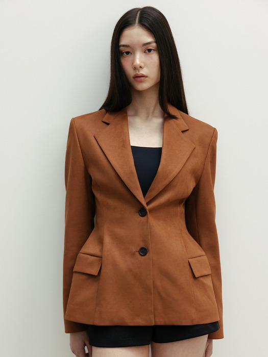 SUEDE TAILORED JACKET_TT4W008BR