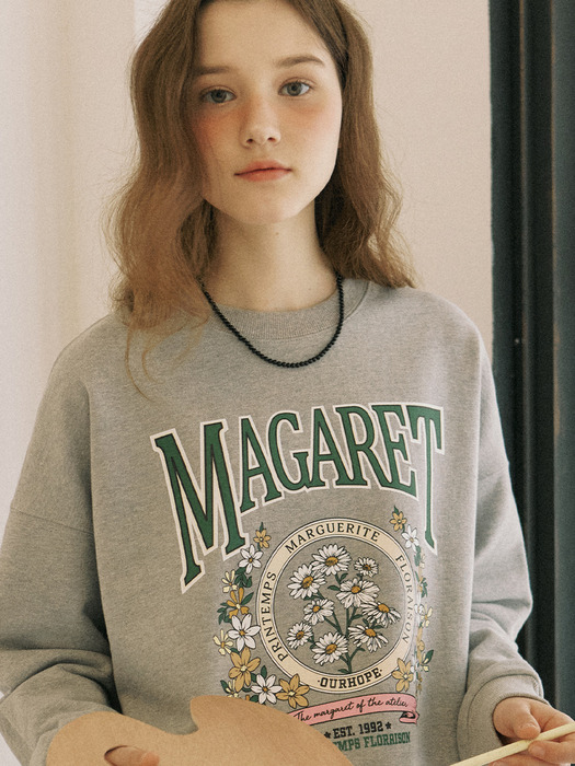 Margaret Garden Sweatshirt - Melange Grey