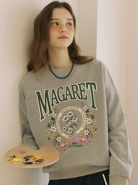 Margaret Garden Sweatshirt - Melange Grey