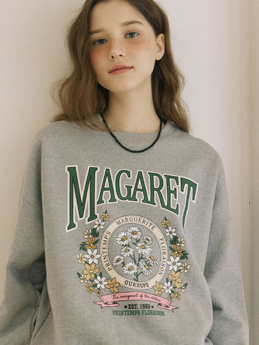 Margaret Garden Sweatshirt - Melange Grey