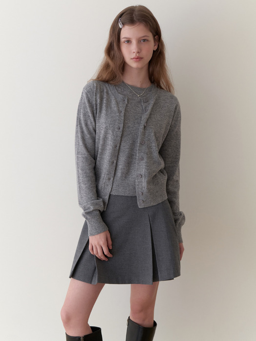 Pea wool cardigan (gray)