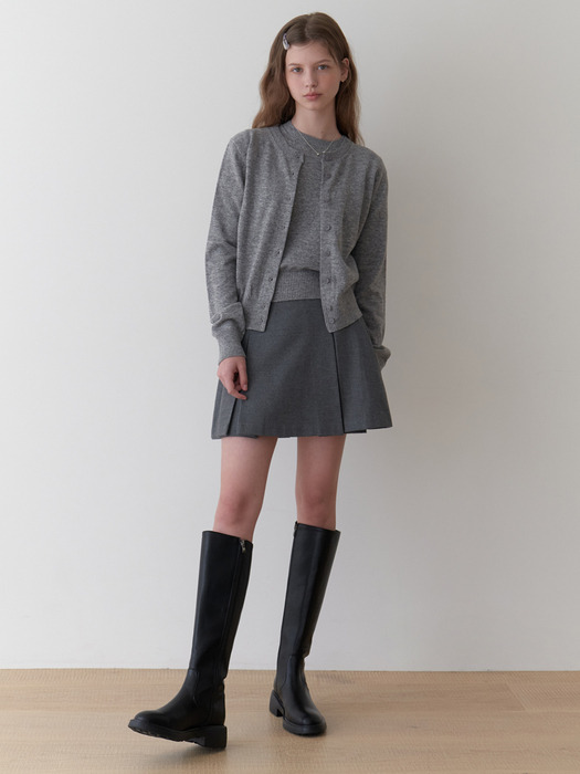 Pea wool cardigan (gray)