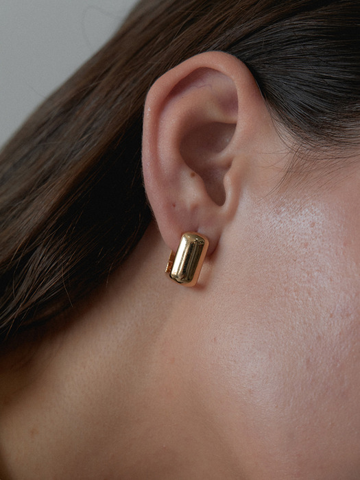 rectangle earring - gold