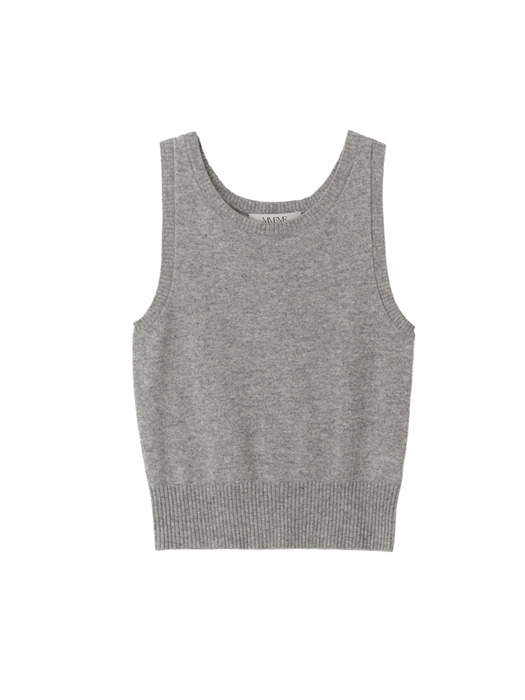 BASIC CASHMERE VEST_GRAY