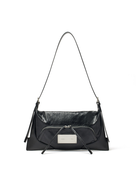 TWO WAY STRAP SQUARE MINI BAG IN BLACK