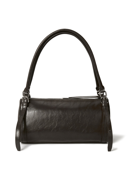 BUCKLE STRAP SHOULDER BAG IN BROWN