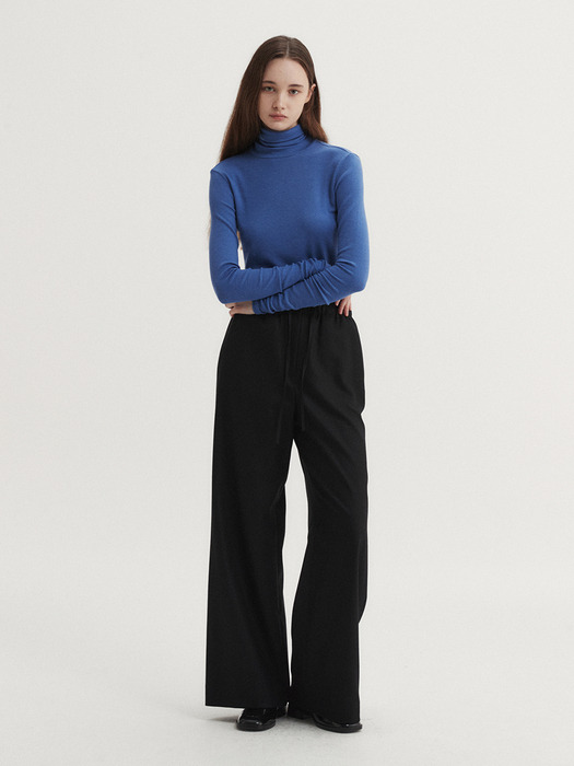 WOOL WIDE BANDING PANTS (3 COLORS)