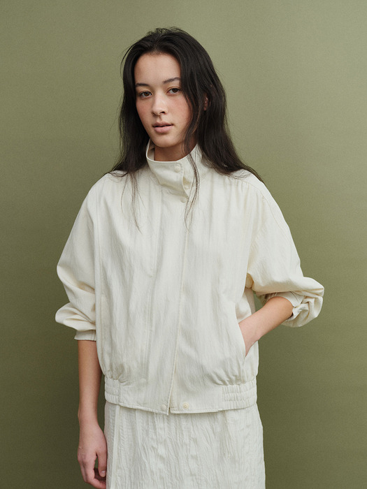 RTS HIGH NECK SHIRRING JUMPER_2COLORS