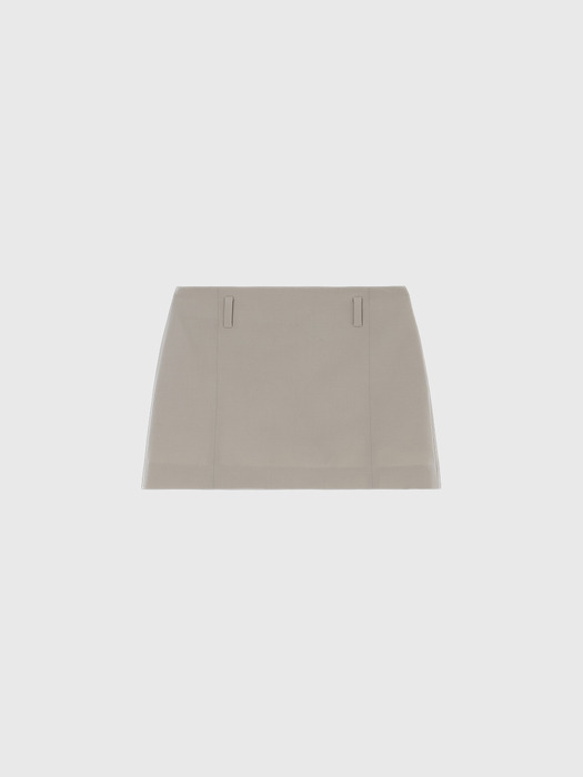 루나 베이직 미니 스커트_에시 베이지 / LUNA BASIC MINI SKIRT_ASH BEIGE